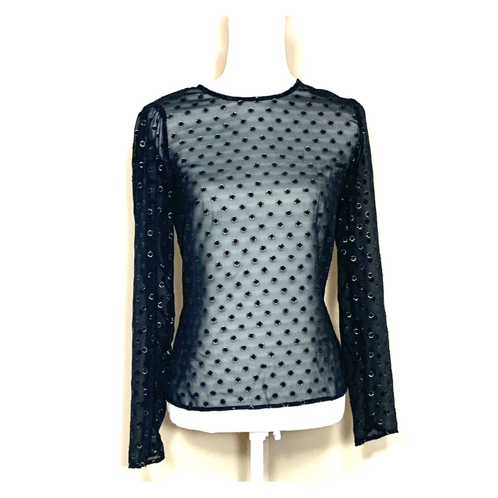 UNIQUE sheer black shirt